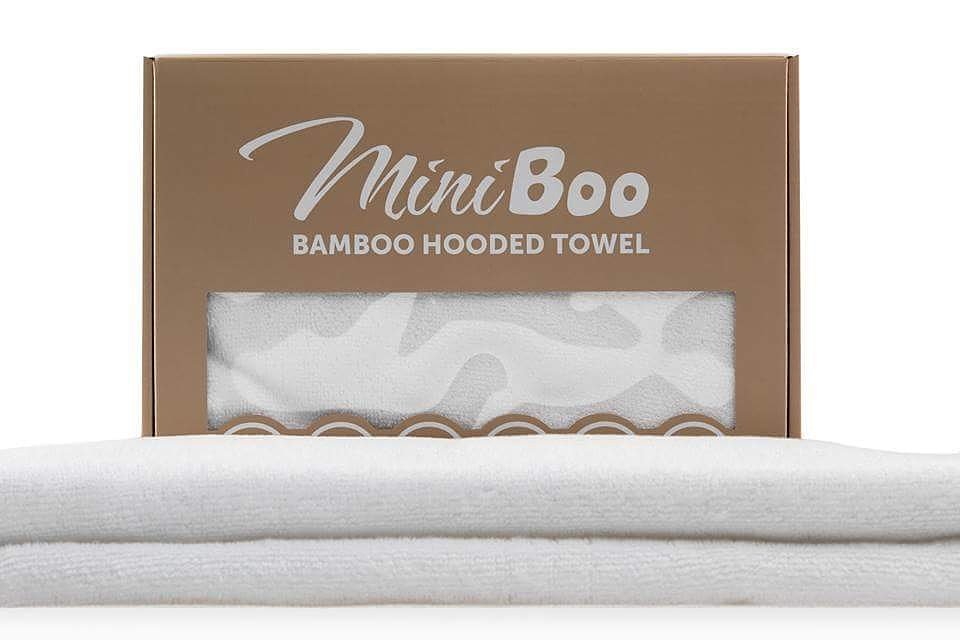 mini boo bamboo hooded towel