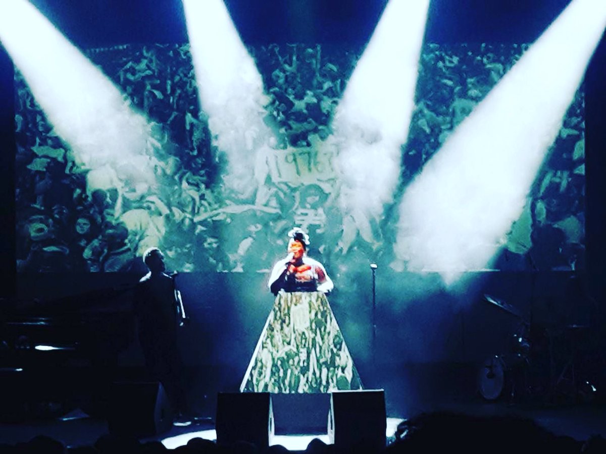 KagisoMasimini's tweet photo. #AndGodSaiD #LetThereBeLight &amp; #KingTha @thandiswamazwai emerged from the shadows of absolute mysticism. #JesusWalked #BlackmotionProduction #TBT #lyrictheatre #Arkaos #RobeLighting 
📸: @mbalie_zion https://t.co/tlCyNxyo6A