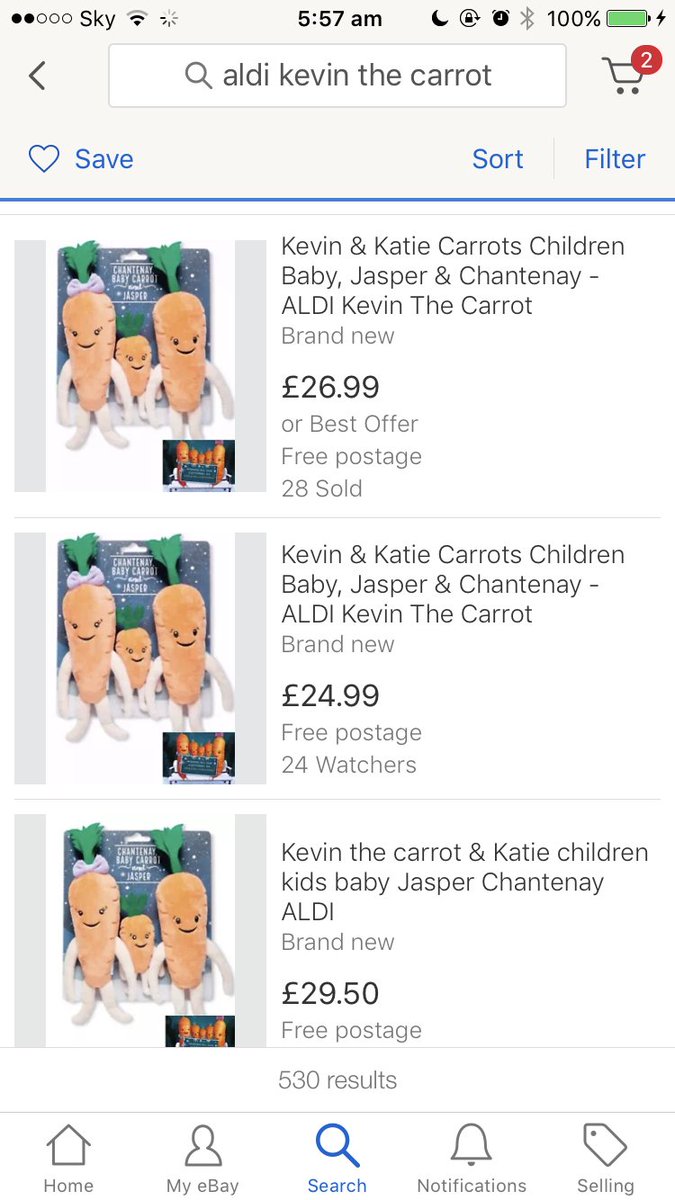 amyjayne90's tweet photo. @AldiUK checked at 1:30am, not there, &amp; 5:30am, already sold out, how is this possible? &amp;already on eBay for £25. I urge people NOT to buy these, if people didn't buy them off eBay for stupid amounts, they wouldn't buy them just to sell them #AldiUK #KevinandKatie #KevinTheCarrot https://t.co/GfCiHYljIc