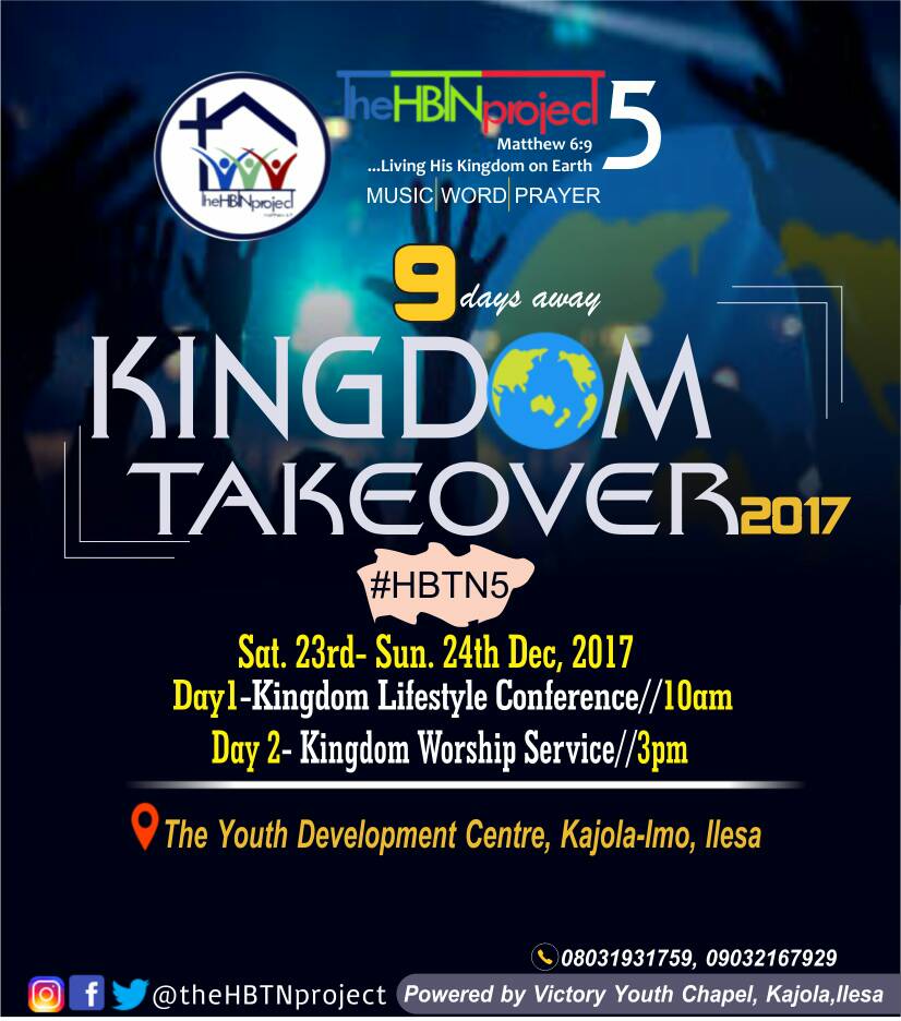thehbtnproject's tweet photo. Closer and closer the HBTN project 5 is 9 days away 

Get ready!!
#theHBTNproject
#HBTN5
#KingdomTakeover2017 https://t.co/iDpD78XgMU