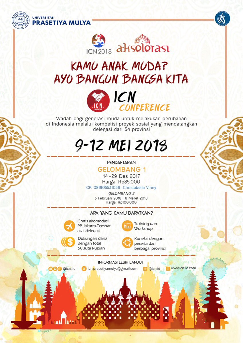 PENDAFTARAN ICN CONFERENCE 2018 TELAH DIBUKA! Pendaftaran dilakukan secara online dengan mengunjungi website ICN:
.
icn-id.com
