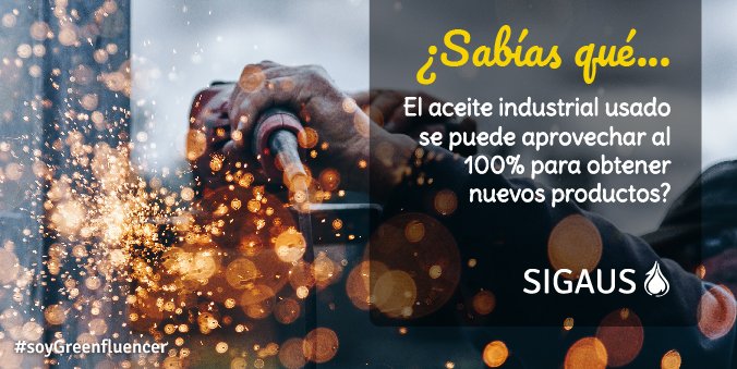 #Sabíasque... El #aceiteindustrial usado se puede someter a un reciclado material para producir betún asfáltico que se usa para telas impermeabilizantes o en asfaltado de carreteras; pinturas, tintas, fertilizantes,... <a href="/HacesMas/">Haces Más con SIGAUS</a> #soygreenfluencer mtr.cool/mvmtwtz