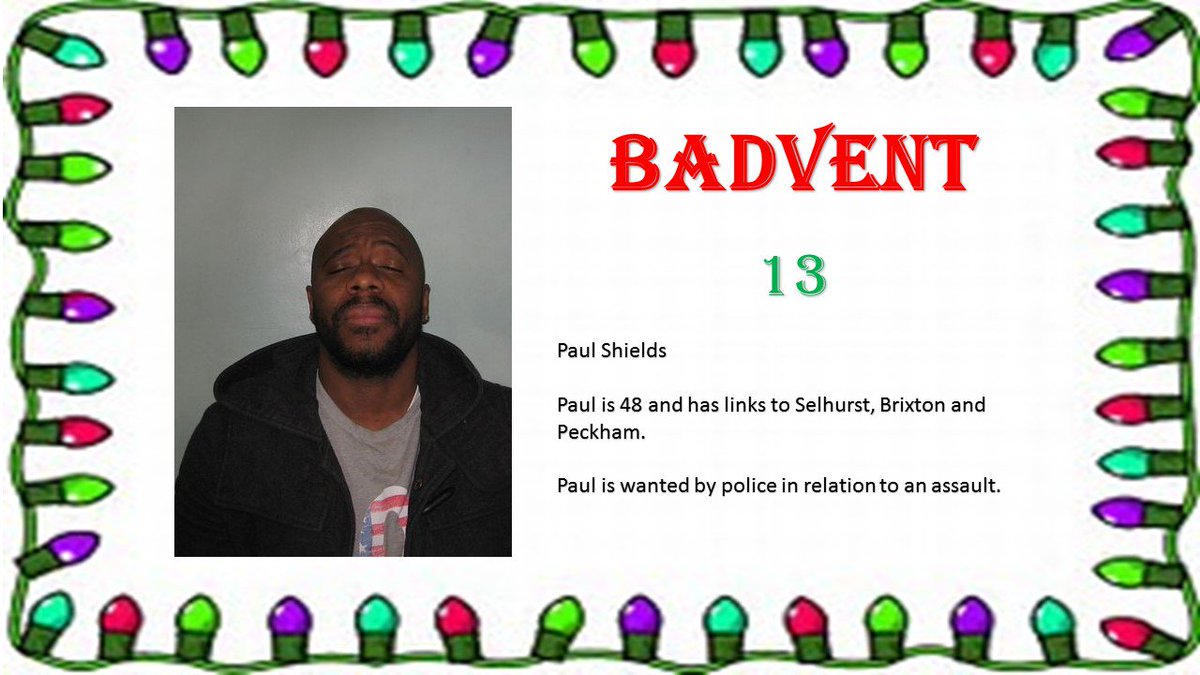 MPSCroydon's tweet photo. #Croydon #FugitiveUnit #Badvent Calendar2017. Paul is wanted in relation to an assault. He is Known in #Lambeth @MPSSouthwark and around #SE25 please call 101 or 999 if you see him. @CrimestoppersUK on 0800555111 https://t.co/flOBsdnm5Z
