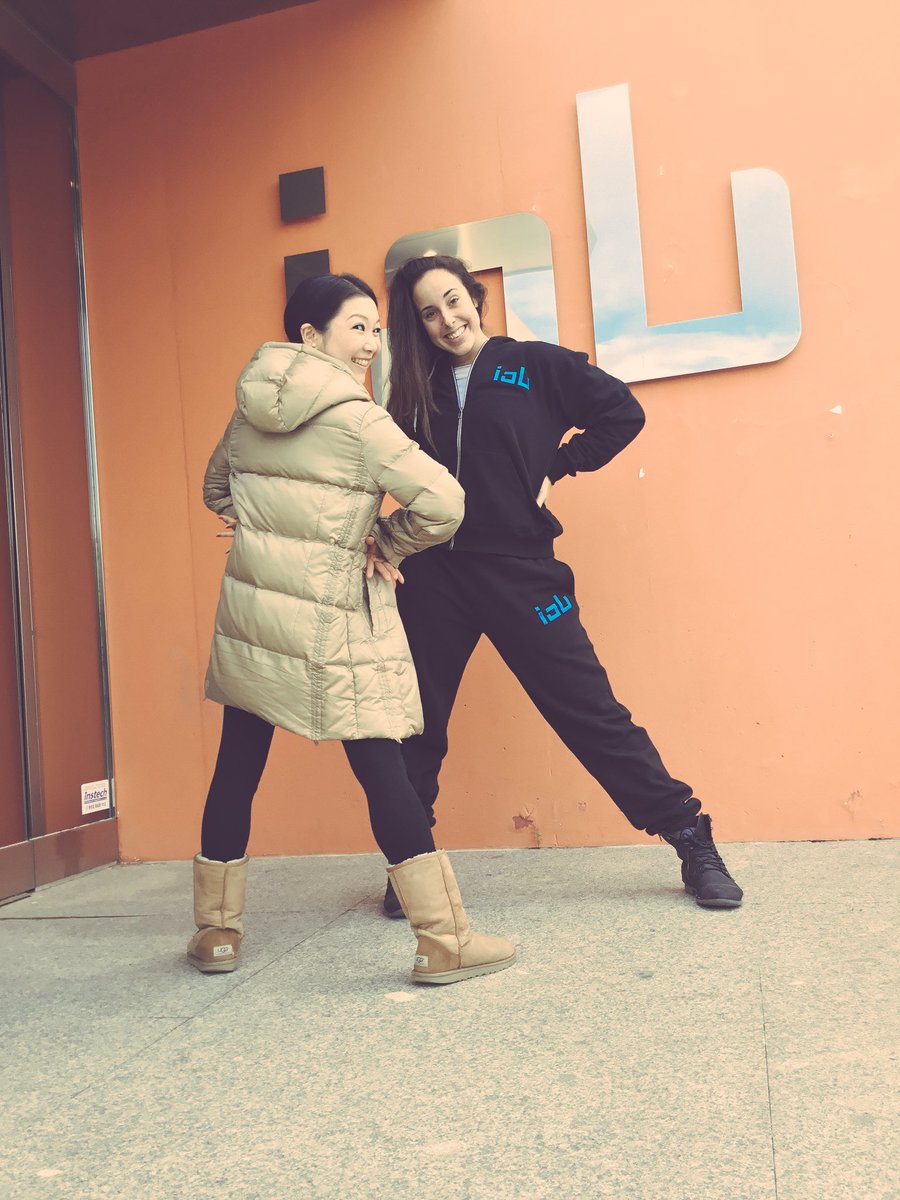 IABarcelona's tweet photo. Dance Lecturer @saracolomino loving her new IAB wear and Kazuko Omori joining in on the fun! #iabwear #iab #iabarcelona #dancelife #stagelife #danceclass #iabdance https://t.co/cYP4WeSFBB