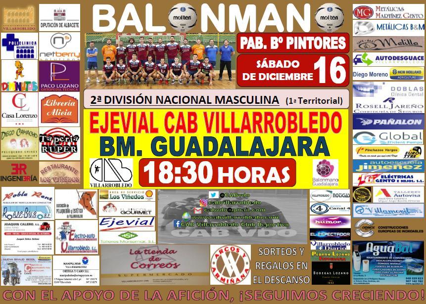 Agenda del finde antes del parón de Navidad ante <a href="/bmguadalajara/">SANICENTRO BM Guadalajara</a> <a href="/BMCDPUERTO/">Bm. Atlético Puerto</a> <a href="/QuijoteHerencia/">SMD BM QUIJOTE HERENCIA</a> cabvillarrobledo.com/2017/12/14/el-…
