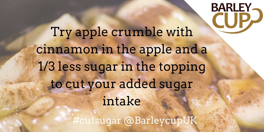 BarleycupUK's tweet photo. Looking to #CutSugar? Try topping your apple crumble with cinnamon instead #toptip https://t.co/HGDcOvWRYq