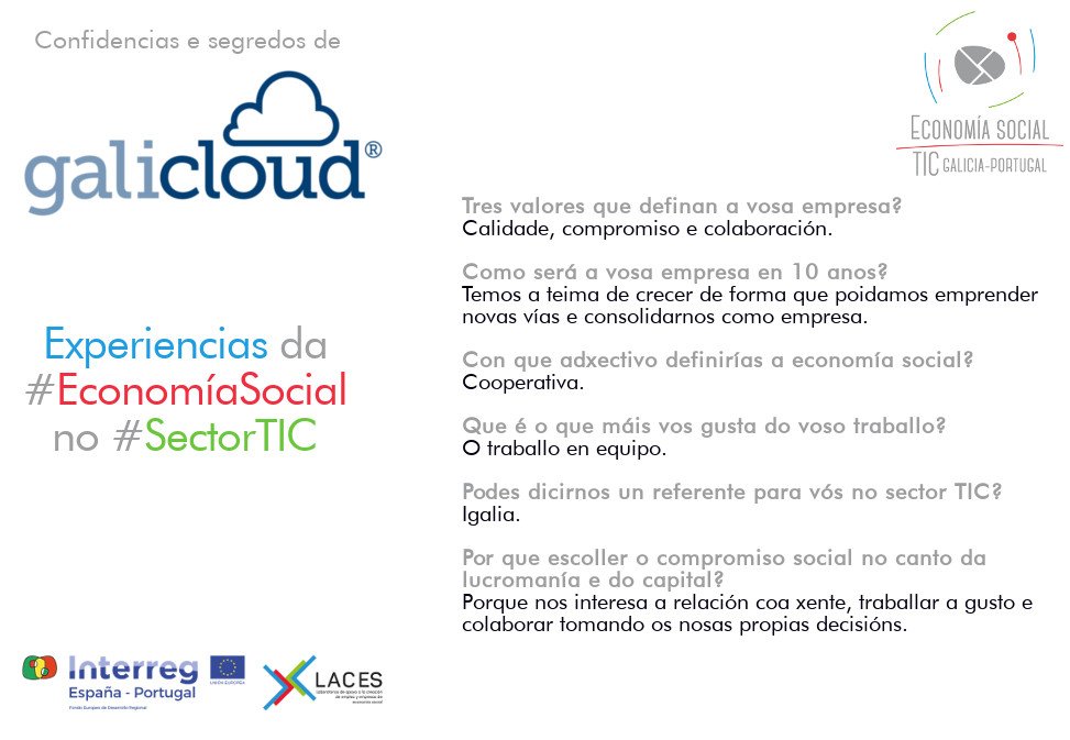 Para irmos coñecendo o #sectorTIC da #economíasocial: aquí tendes unha nova ficha do noso cuestionario-interrogatorio: <a href="/galicloud/">Galicloud</a>