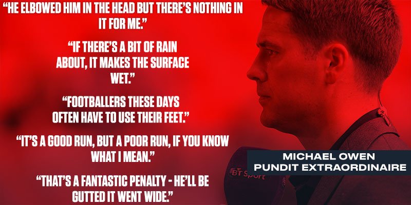 Ballon d\Or winner 262 Career goals  Jockey Pundit extraordinaire Happy birthday Michael Owen! 