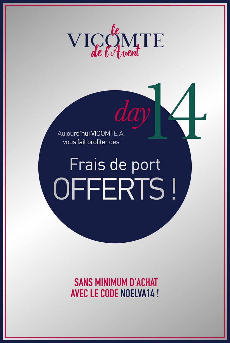 Dépêchez-vous, c'est uniquement aujourd'hui sur vicomte-a.com ⏳