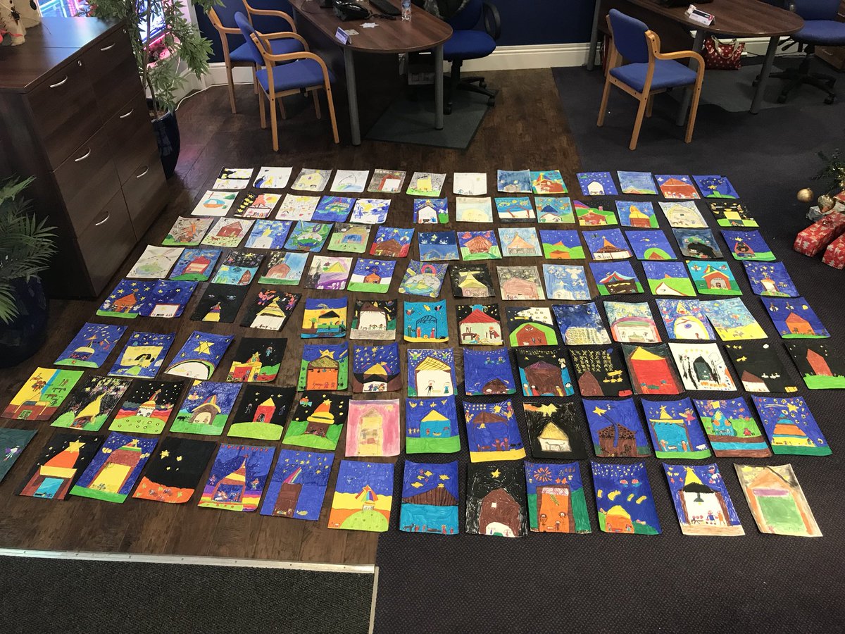 Early start for the team this morning; judging the <a href="/IlfJuniors/">Ilfracombe Juniors</a> Christmas Drawing Competition. Here’s the Year 3 (7 &amp; 8 year olds) entries. It’s going to be a tough choice!