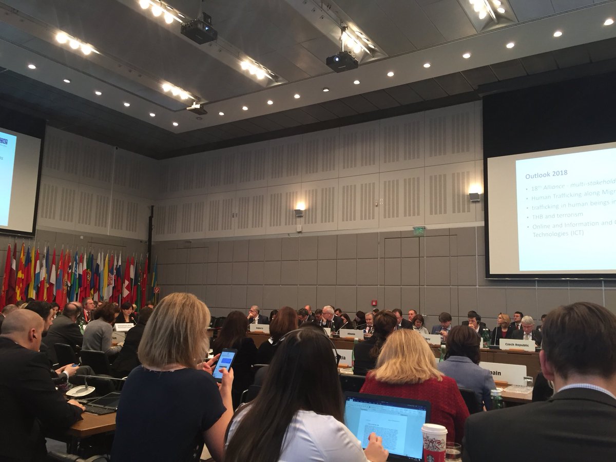 Discussing Report by the OSCE Representative and Coordinator for Combating Trafficking in Human Beings at the 1168th Meeting of Permanent Council #permanentcouncil #OSCE #Vienna