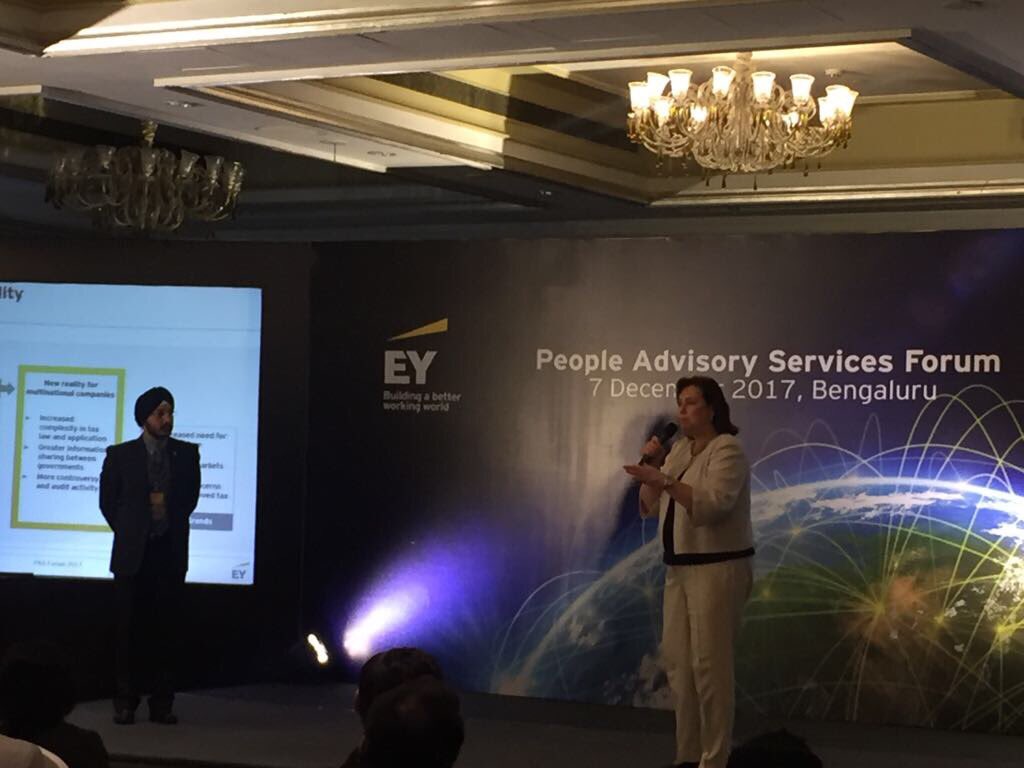 EY People Advisory Services Forum event in Bangalore today - Dina Pyron talking <a href="/DinaPyron/">Dina Pyron</a> <a href="/carlybisek/">Carly Bisek</a> <a href="/EY_India/">EY India</a> @EY_UKI