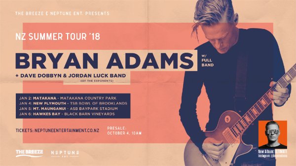 Bryan Adams tour news: VIP experience available + bus service added for Matakana show. biggie.co.nz/index.php/5166…