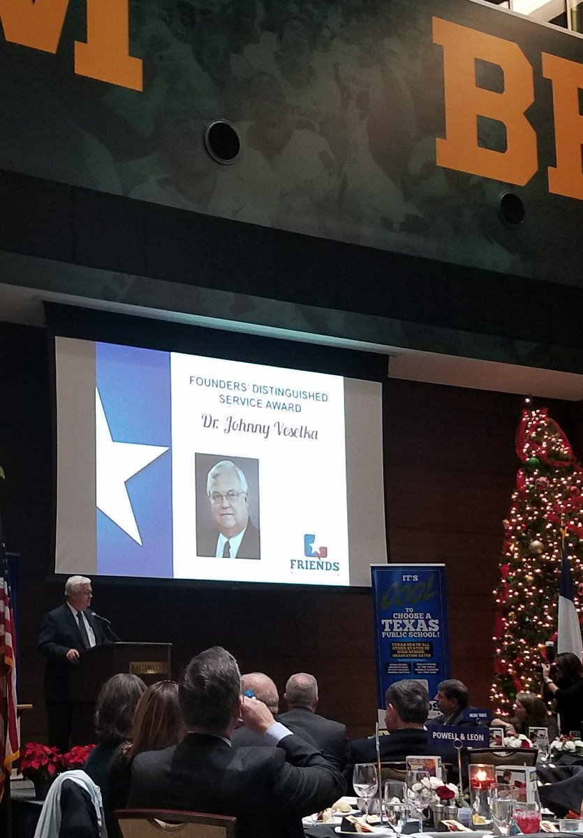 Thank you <a href="/jlveselka/">Johnny Veselka</a> for your outstanding service to Texas Public Education! 41 years of improving kids lives!