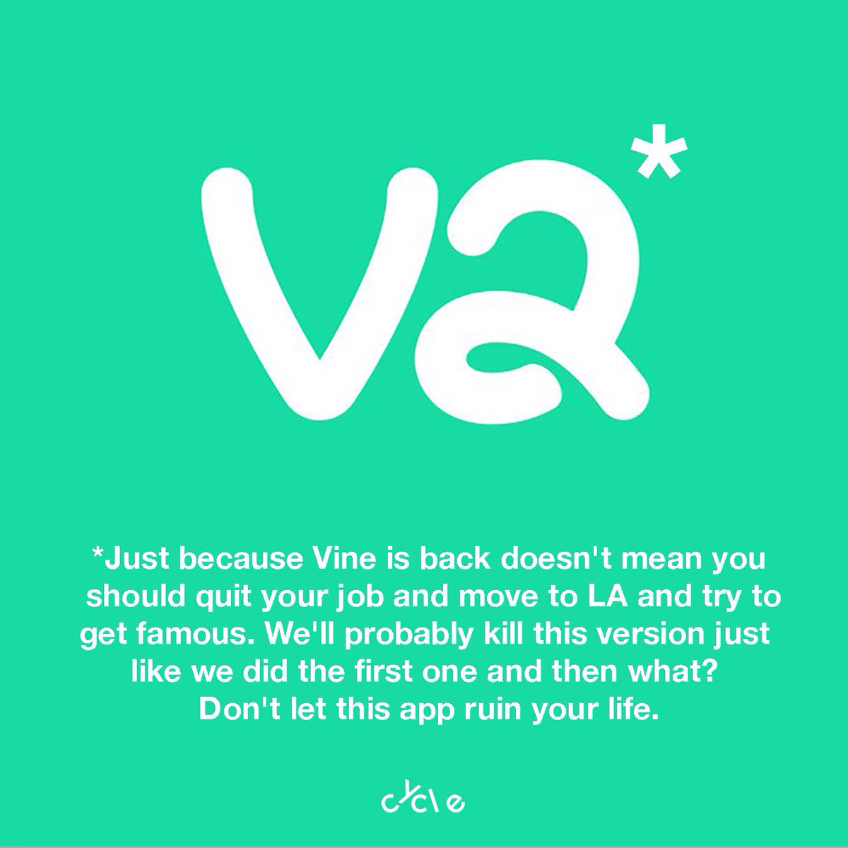 Vine 2 comes with a disclaimer.