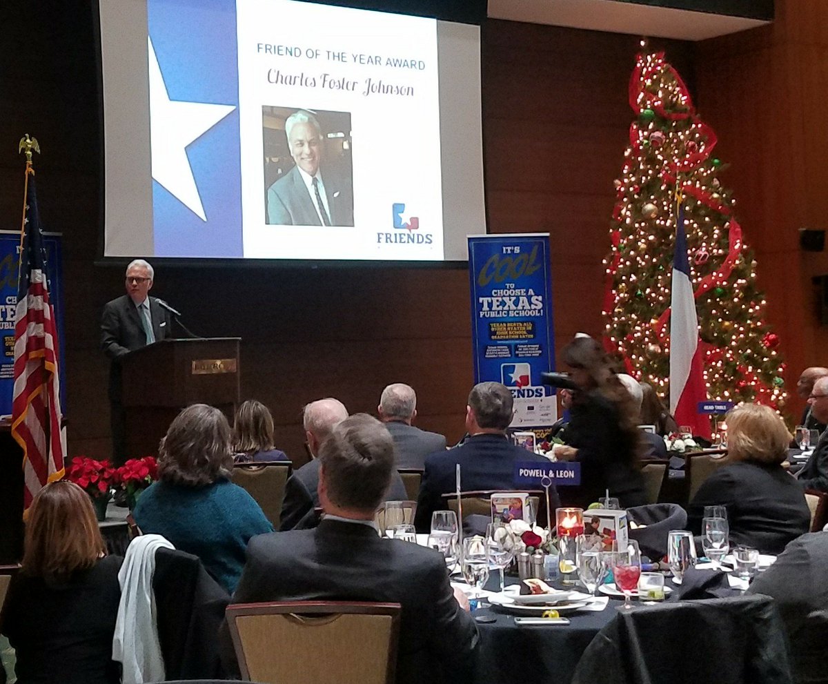 God bless you <a href="/charlesfjohnson/">Charles F. Johnson</a> Texas Friends of Public Schools "Friend of The Year"! Congratulations!