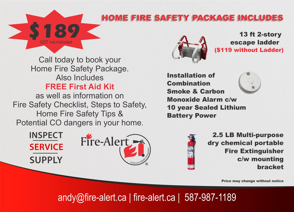 FireAlertYEG's tweet image. Is your house safe? Make sure to check your Fire Extinguishers and smoke/CO2 detectors to make sure they are up to snuff! #safehome #firealert #nofire