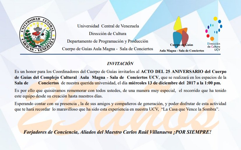 ¡Corran la voz! El cuerpo de guías celebra su 25º Aniversario y queremos que todas las personas que forman y formaron parte de este hermoso equipo nos acompañen. ¡Los esperamos!