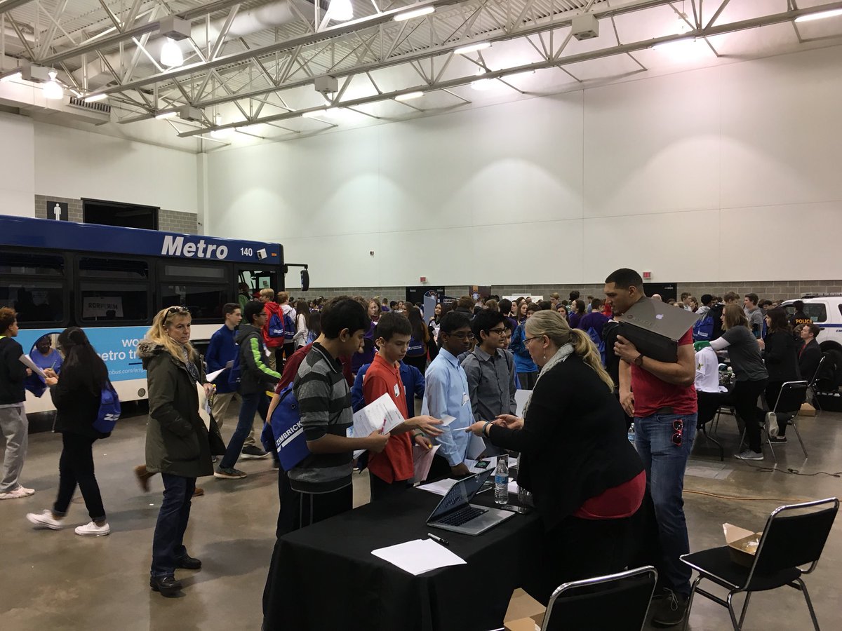 <a href="/gcmscats/">Gallatin County Middle School</a> and @KromreyMS 8th graders examine pathways to their futures! #FutureQuest