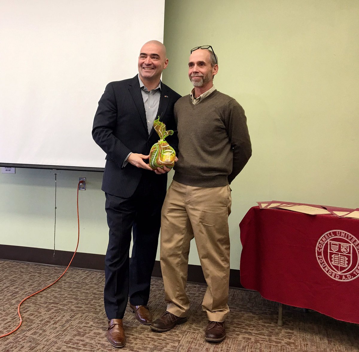 cooksmaple's tweet photo. Great guest speaker today at the CCE Annual meeting, thx @fredakshar ! We support all you're doing! #agintheclassroom #chenangocounty https://t.co/B2LnZrMFlw