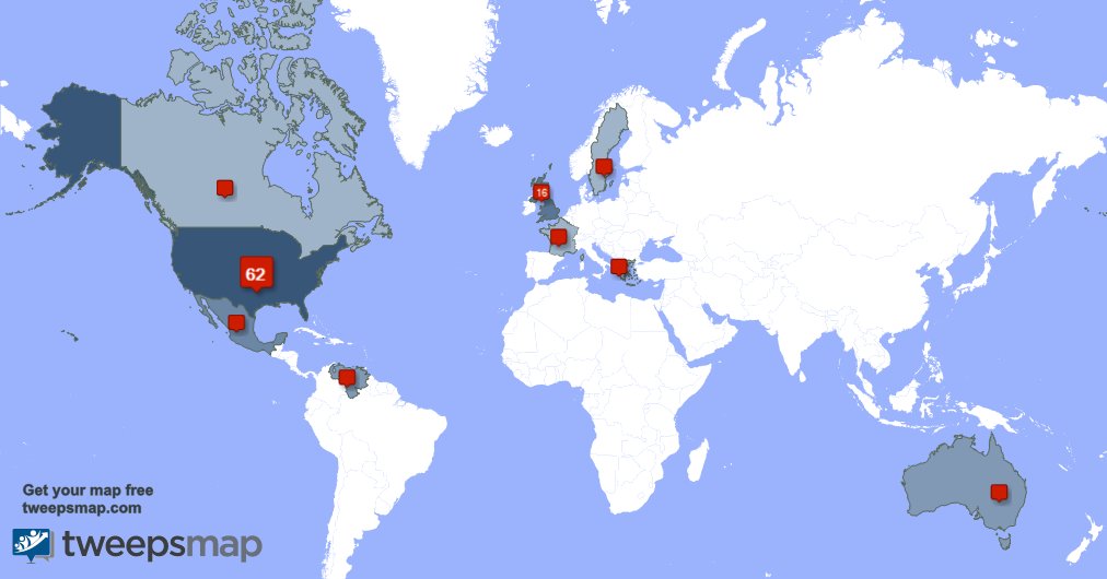 LIOVFT's tweet photo. My followers are in USA(60%), UK.(16%)... Get your map too: https://t.co/PkI5RVLUYH https://t.co/ADsQIwblBx