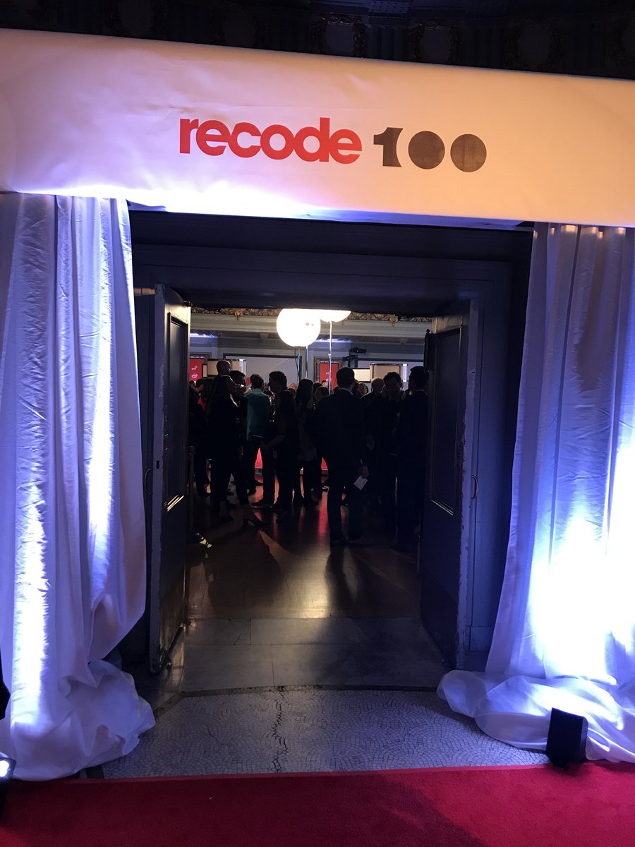 Recode's tweet image. We’re here in San Francisco celebrating the #Recode100 winners. Follow us on Instagram for behind the scenes coverage from tonight: instagram.com/recode/