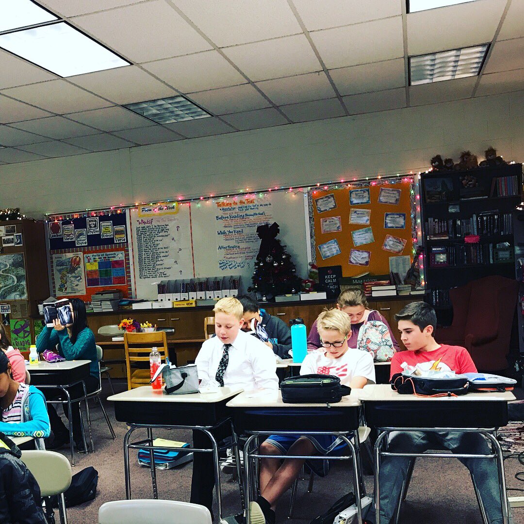 MrsFogeysEng's tweet photo. We love listening to Mr. Muritz read out loud during Book Club! #ReadingRocks #TheOutsiders #StayGold #FalconPride https://t.co/ul8AuPN4hB