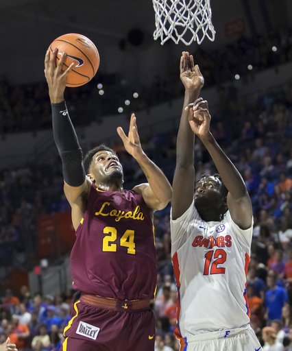 ESPNInsights's tweet photo. Loyola-Chicago takes down No. 5 Florida.
Loyola-Chicago entered the game having lost 29 of its last 31 games vs AP ranked teams; its last win over an AP top-5 team came Dec. 22, 1984 over (4) Illinois. https://t.co/TyfnTSdqqM