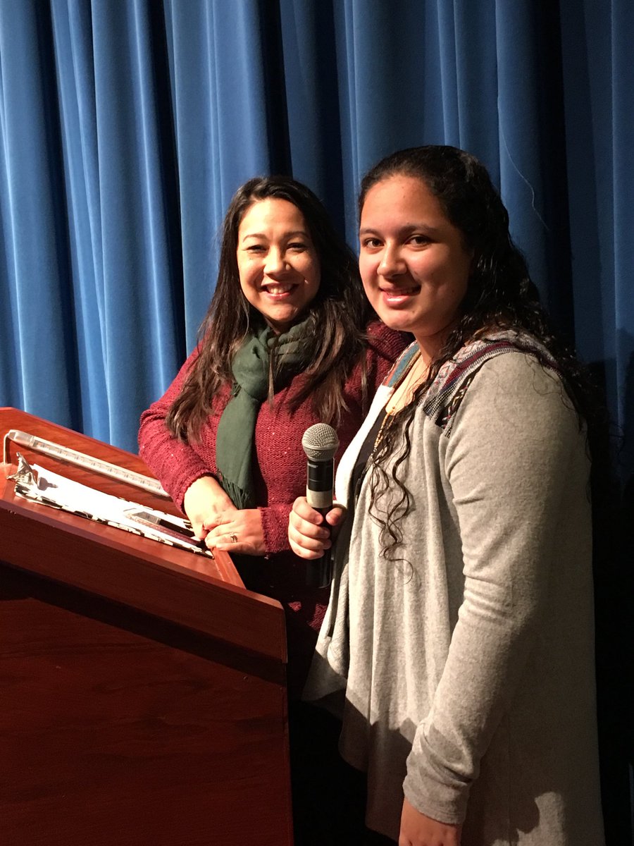 SchertzES's tweet photo. One community One goal! Current Buff &amp; former Schertz Panther translating our winter program welcome! #buffbound @SamuelClemensHS @SCUCISD https://t.co/2aqPspAsLd