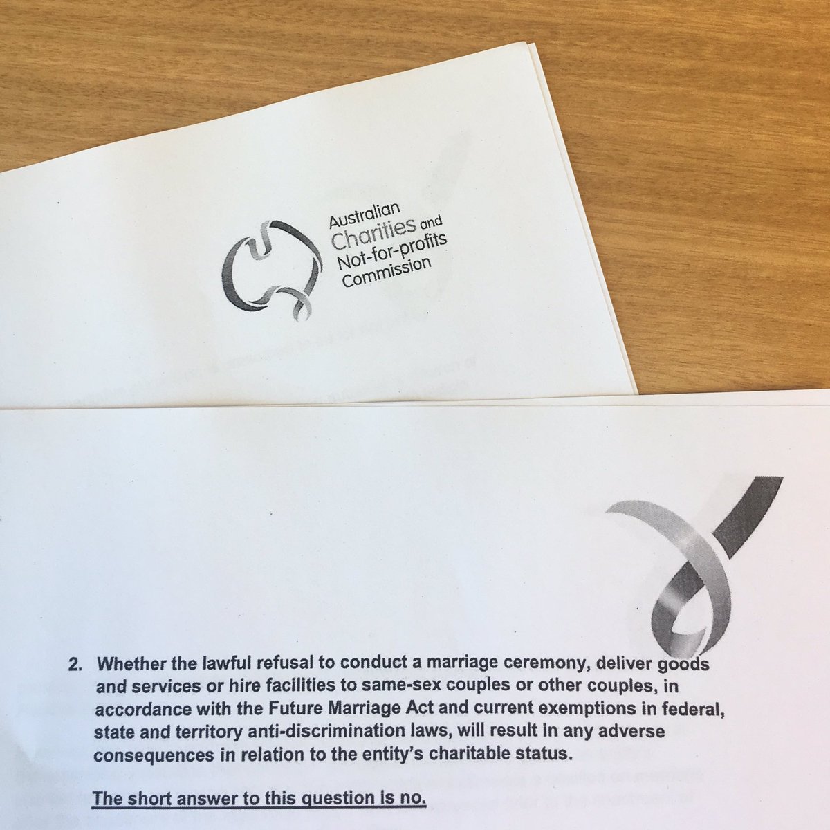 Amendments put forward by Scott Morrison are yet another pointless delay in securing #MarriageEquality. We've already been assured the changes won't affect charities.