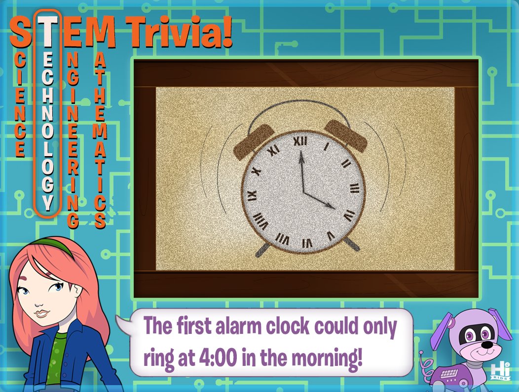 CodesAndClues's tweet image. Today is a #STEM Trivia Day! Did you know this fact about old alarm clocks? #WednesdayWisdom #NancyDrew #NancyDrewCodes