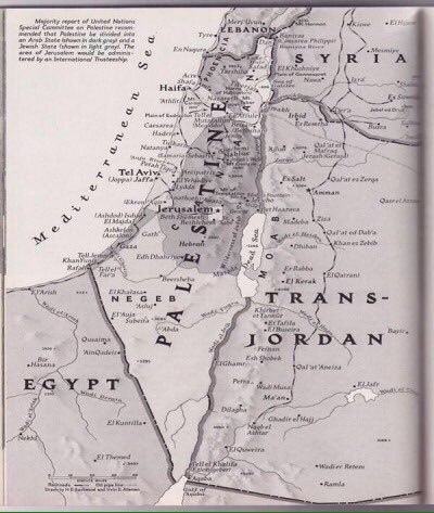 Haziq7775's tweet photo. Printed map of Palestine in 1947 Issue of National Geographic. Where is Israel?
 There was no 'Israel'.

#Jerusalem #Palestine 
#القدس_عاصمه_فلسطين_الابديه https://t.co/ENgoahS9B5