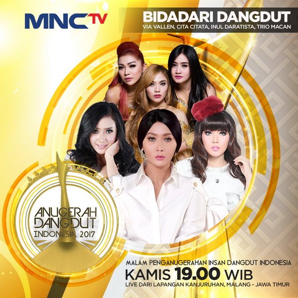 <a href="/ViaVallen01/">VIA VALLEN</a> <a href="/daratista_inul/">Inul Daratista</a> <a href="/triomacan/">Trio Macan Official</a> <a href="/cita_citata/">Cita Citata</a>, para “Bidadari Dangdut” siap meriahkan malam #ADI2017 . Sesaat lagi LIVE di <a href="/Official_MNCTV/">MNCTV</a>