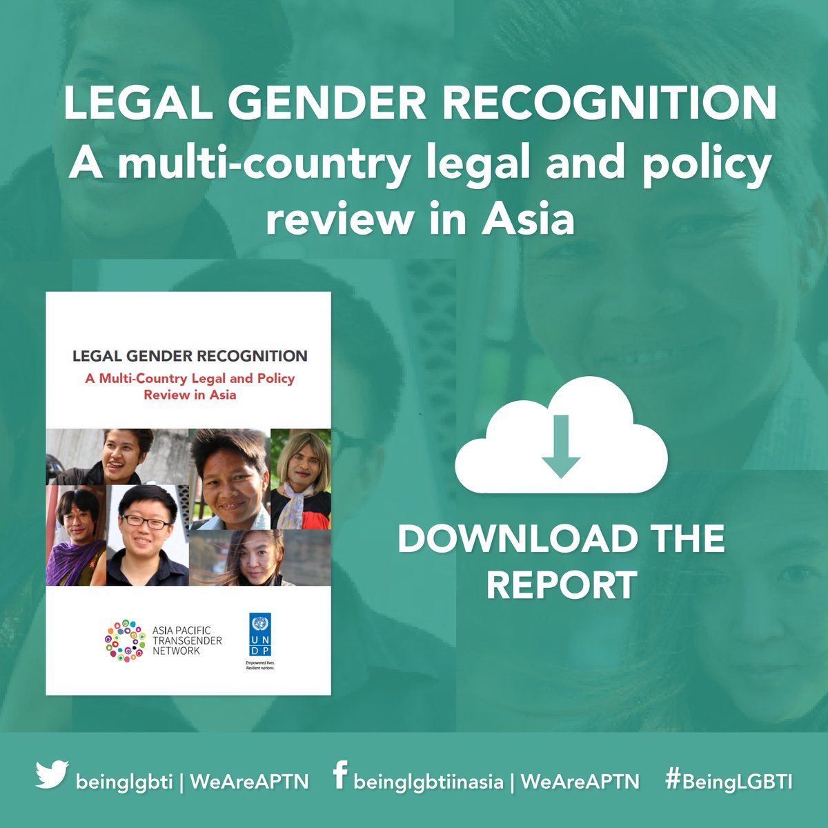 New @UNDP and @WeAreAPTN report released today at #ILGAASIA17 highlights the need for #LegalGenderRecognition for #transgender people in #Asia to reduce social exclusion, #stigma, #discrimination and #violence. Read the report here: asia-pacific.undp.org/content/rbap/e… #BeingLGBTI