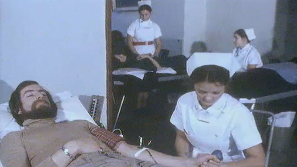 RTEArchives's tweet photo. Donating Blood Saves Lives 
WATCH: PM reports #OnThisDay 1972 https://t.co/ZkoWFYnZRx https://t.co/lEy69YXZMY