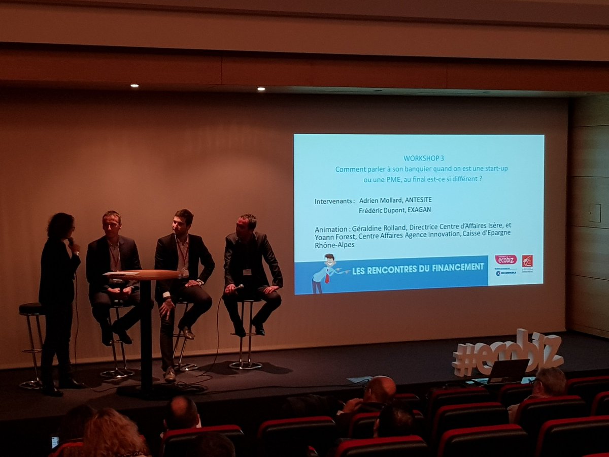 ccigrenoble's tweet image. #Rencontres du #financement
#Workshop3 : Comment parler à son #banquier quand on est #startup ou #PME ?
Avec @antesite et #Exagan 
@GrenobleEcobiz