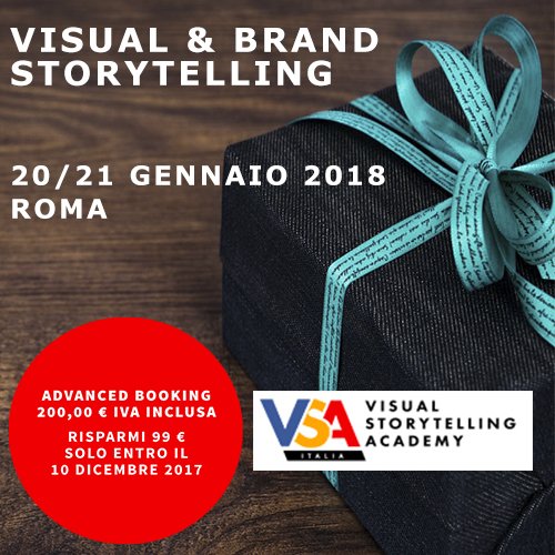vsaitalia's tweet photo. Domenica 10 dicembre scade l'offerta promozionale a 200 € iva inclusa.
Costi del corso ed eventuale vitto/alloggio deducibili al 100% per le P.IVA. - Info: https://t.co/u1rAalVK80 - Grazie :-)
#visualstorytelling #brandstorytelling #formazioneprofessionisti #formazionemanager https://t.co/v4XckOC2cO