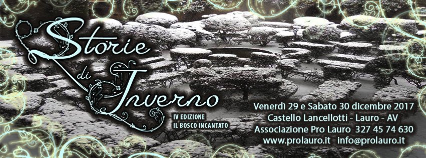 STORIE DI INVERNO – IL BOSCO INCANTATO
... Tornerete nei #sogni dove una #Regina vi attende… Viaggerete nel #Bosco dove una #principessa si nasconde … Incontrerete un #eroe, una #dama e un perfido #principe che tra #duelli e #amore… porteranno alla #verità…