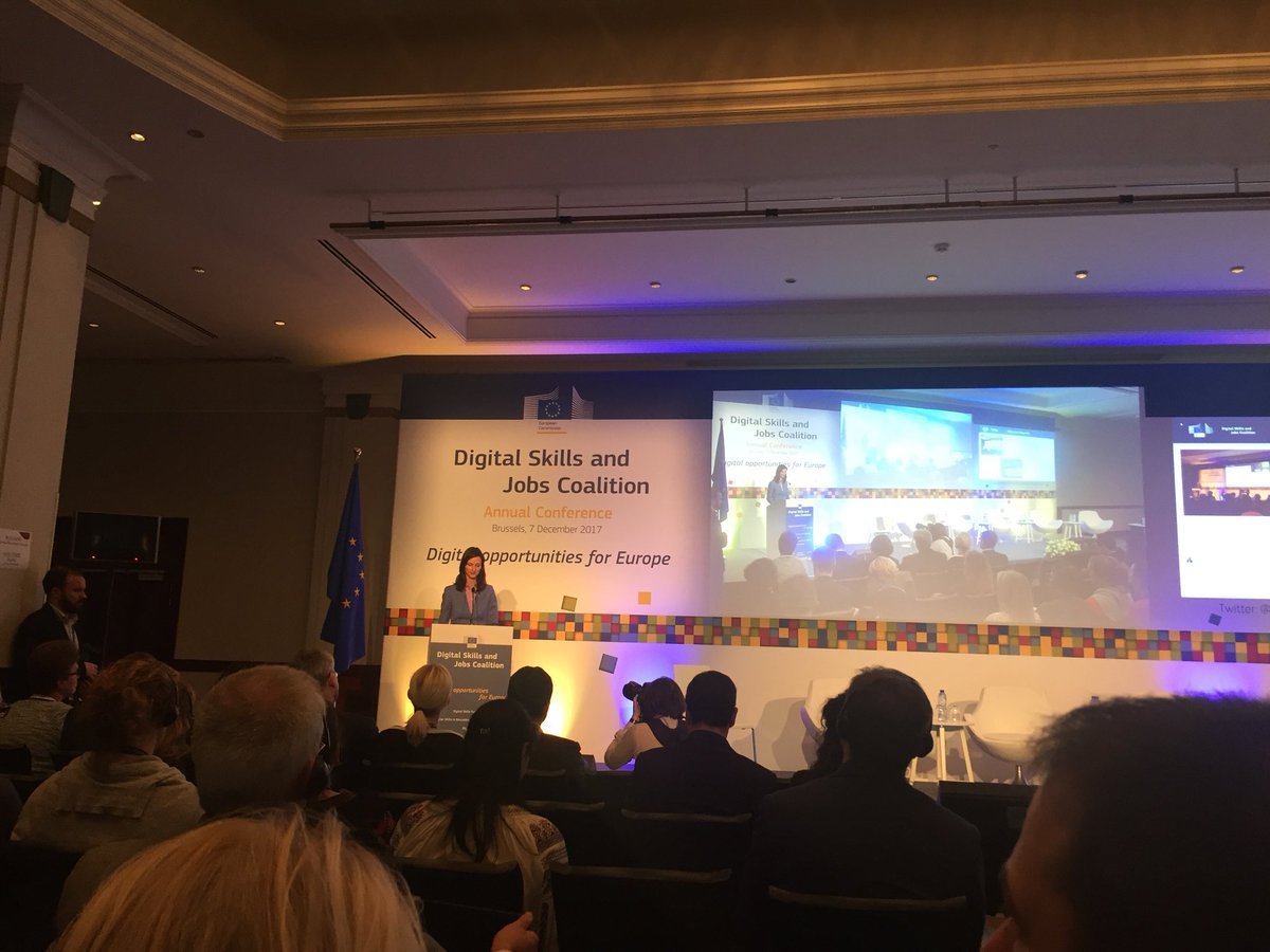 pnikolai's tweet photo. Commissioner Mariya Gabriel is launching Digital Opportunity for traineeship during Digital Skills and Jobs Coalition Annual Conference In Brussels #DSJCoaltion #digital_skills #minadmin https://t.co/QNuc5DoqlD