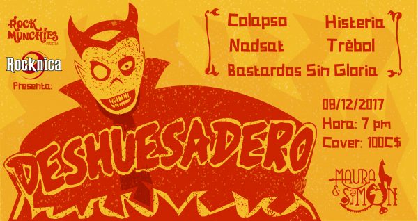 Estamos a 1 día de ese evento con Deshuesadero <a href="/ColapsoNica/">Colapso</a> <a href="/Nadsat_Banda/">Nadsat</a> Bastardos Sin Gloria <a href="/HisteriaNi/">Histeria</a> y <a href="/TrebolNic/">Trébol</a> 

rockni.ca/2jOZ3xW