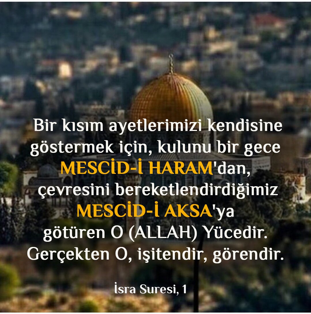 #KudüseSahipÇık Kudüs Filistin davası değil İslam davasıdır. İnanan her Müslüman davasına sahip çıkmalı, ilk kıblesini korumalıdır.