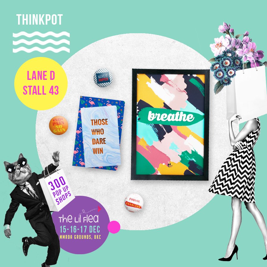 thinkpotcom's tweet image. Get ready to stock up Thinkpot goodies at @TheLilFlea  this December! Find us at Lane D Stall No 43 :)  #Thinkpot #prettylilfinds #300popups #DecemberMagic #thelilflea #LilFlea #shopping #food #music #happiness #Products #Stationery #Frames #Motivation #Inspiration #NewLaunch
