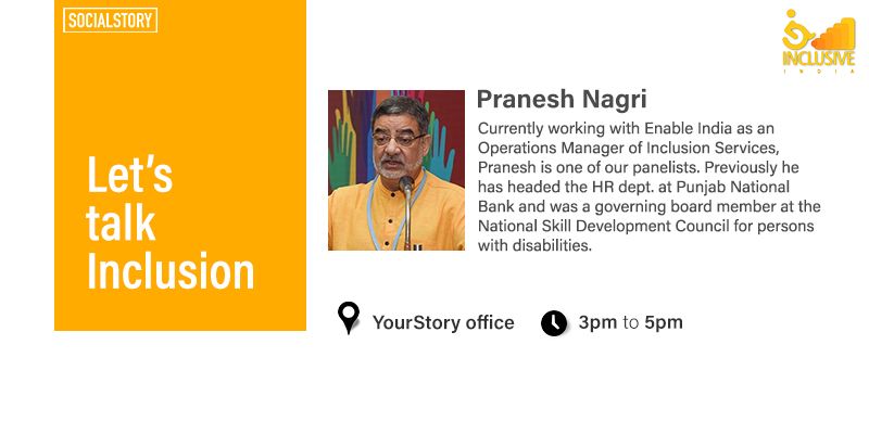 ThinkChangeIND's tweet photo. Pranesh Nagri, has braved the odds to make space for inclusion. Come, meet him at Yourstory HQ this 8th of December as we talk about making India inclusive! #inclusion2017 #MakeWayForInclusion https://t.co/b2CcTfYAp5