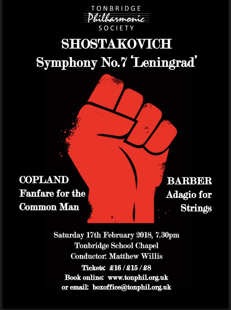 Excited to have started work on Shostakovich Leningrad with <a href="/TonbridgePhil/">Tonbridge Philharmonic Society</a> .  This is an extremely ambitious project that local orchestras don’t normally have the chance to take on.
Hearing the sheer power generated in just the 2nd rehearsal, I can tell this is going to be great.