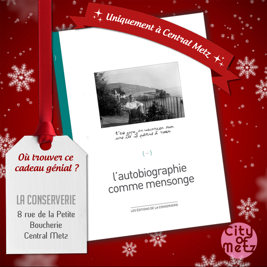 CityofMetz's tweet photo. 2 ans d'#atelier, 310 #rencontres, 310 #textes écrits par des #enfants, des #ados, des #adultes. Le #Livre "l'Autobiographie comme mensonge" arrive à La Conserverie... juste avant #Noël !!!

#ideecadeau #original #Metz #CentralMetz https://t.co/moeMW3uzZT
