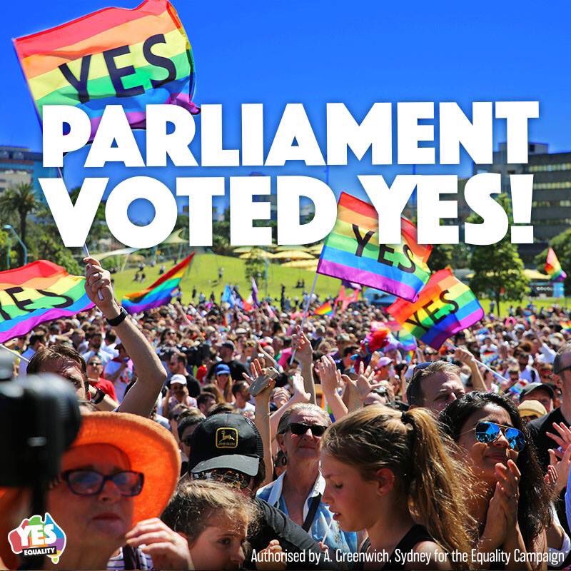 shadetteaus's tweet photo. Fuck to the yes 😆😆🌈👍
#marriageequality #lovewins https://t.co/GMrlMj9bF2