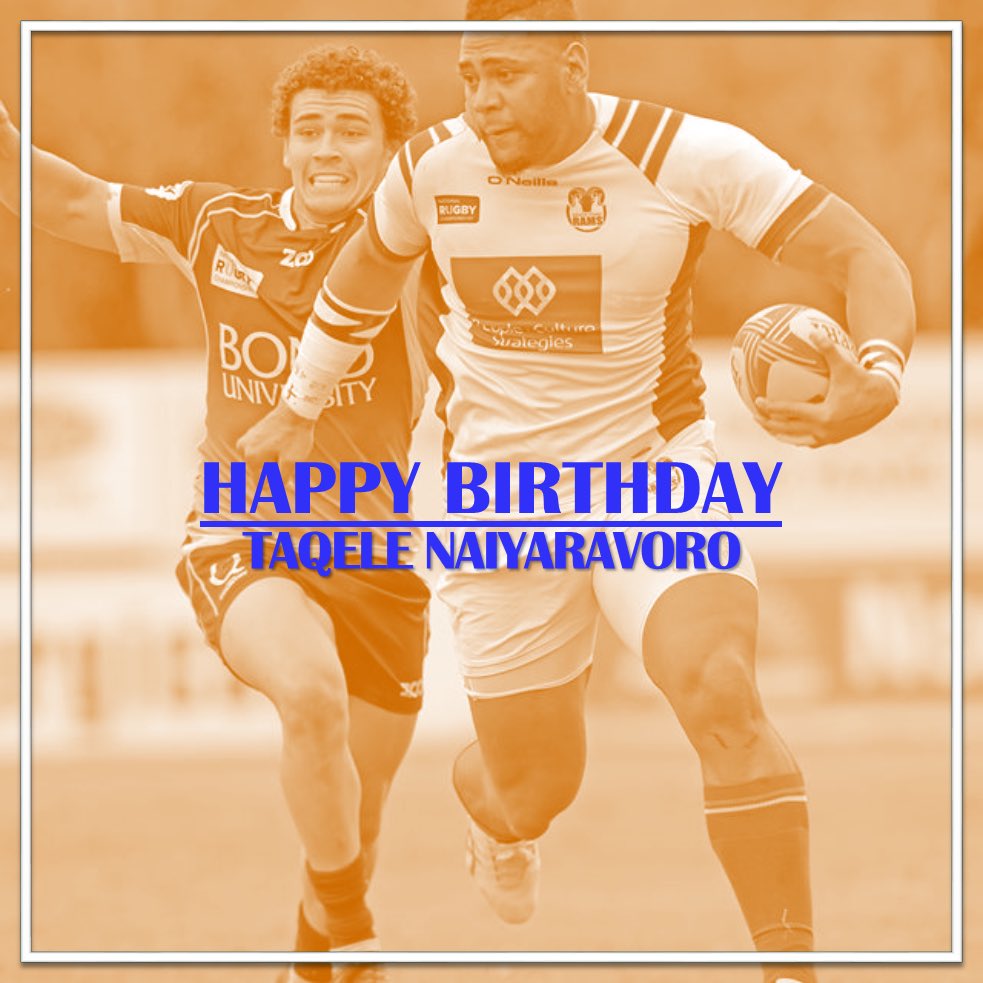 Happy Birthday to the rampaging Rams winger <a href="/TaqeleN/">Taqele Naiyaravoro</a> ! Hope you have a great day #ramsrugby