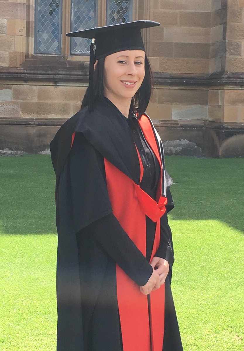 PhD Graduation! Thank you to all who supported me on this journey. 12 years at USYD, 5 degrees - I’m finally done! #doubledoctor #proud