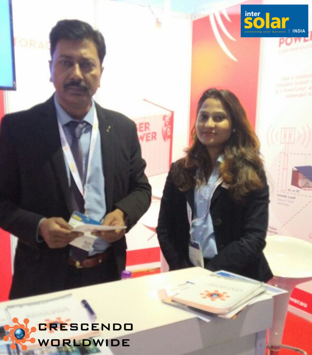 CrescendoWorld's tweet photo. Discussion with #Indian #SolarPower product manufacturing company @Intersolar #Intersolar2017 #Mumbai #SolarEnergy #greenenergy #RenewableEnergy https://t.co/jUynQreREM