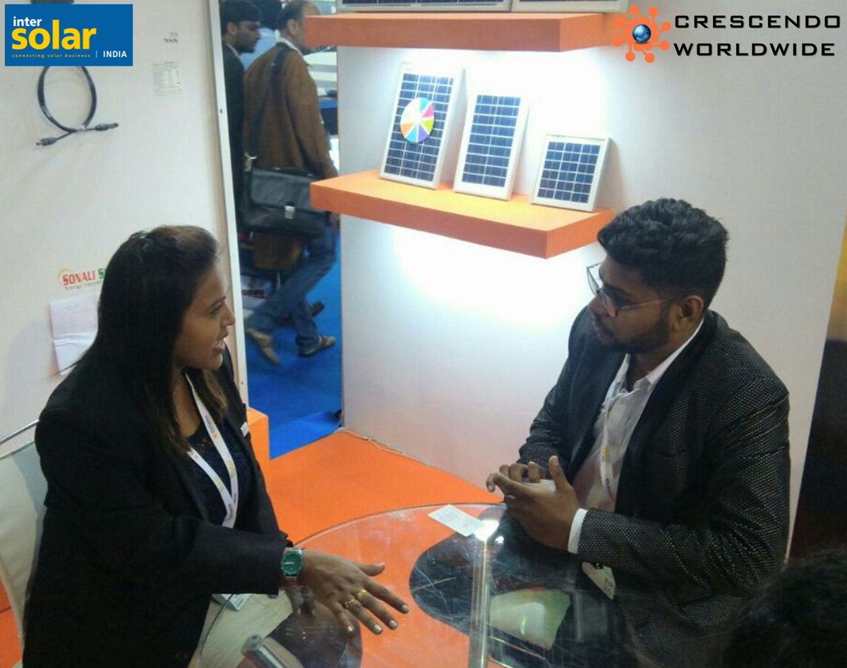 CrescendoWorld's tweet photo. Keen Interest showing #Indian company in #European market @Intersolar #Intersolar2017 #Mumbai https://t.co/kuSQzhOmHF